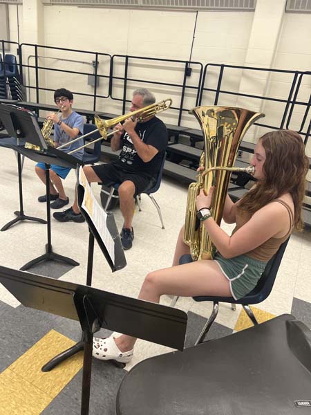 students playing instruments