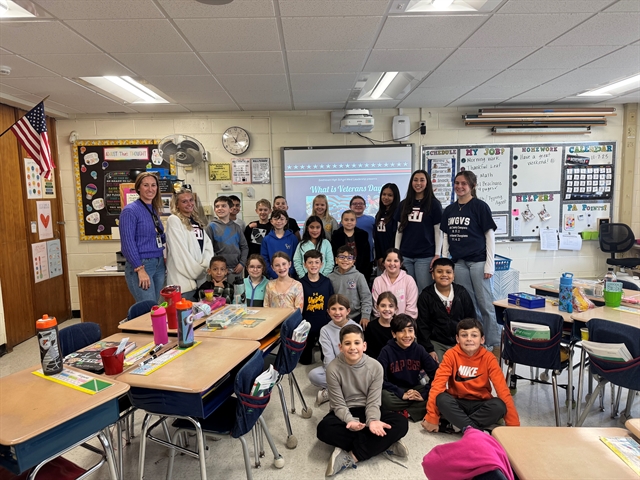 Students posing for picture