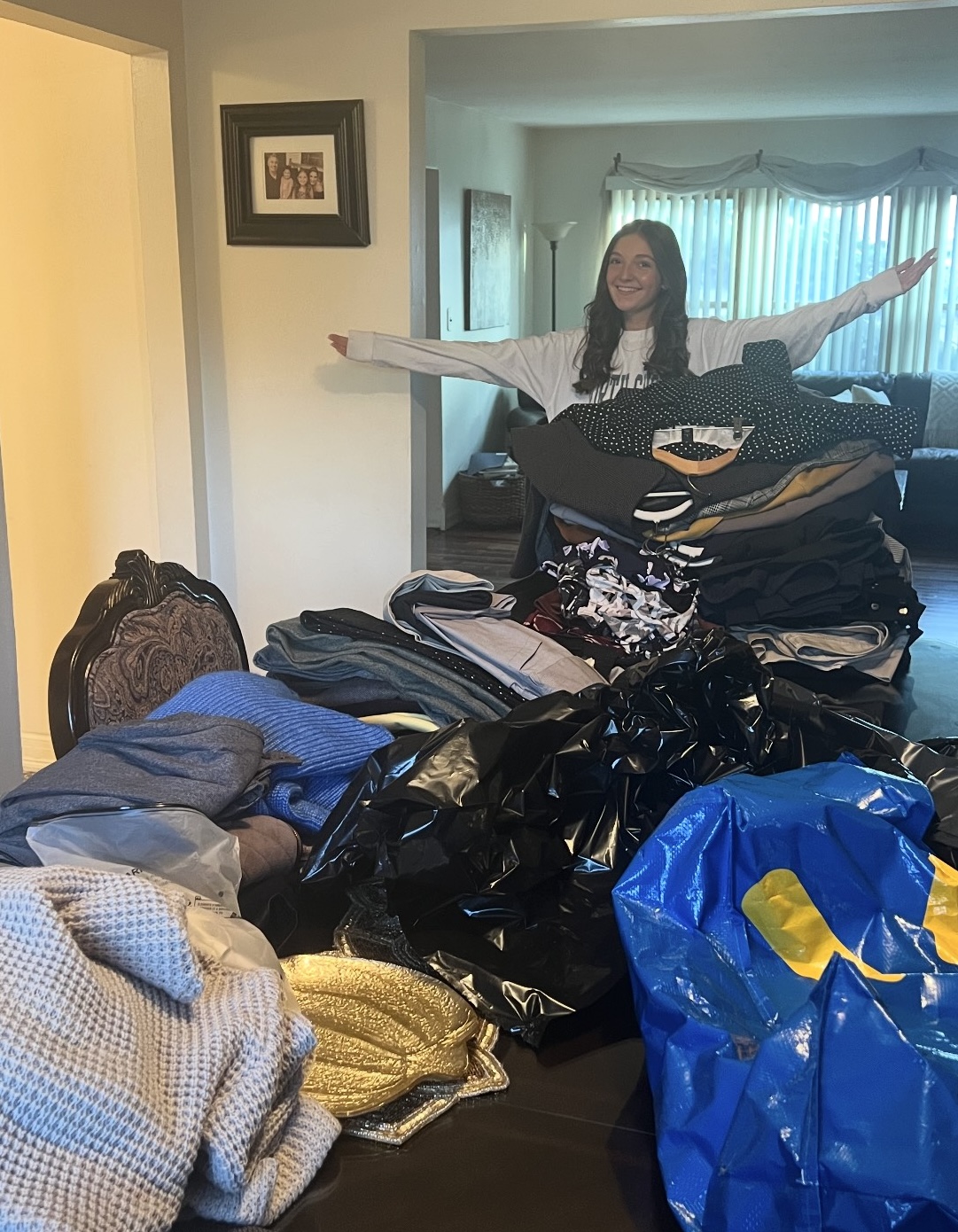 Alexandra with clothes