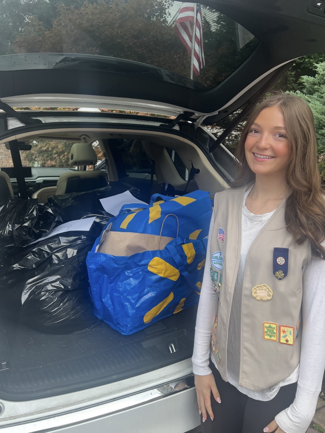 Alexandra with clothes