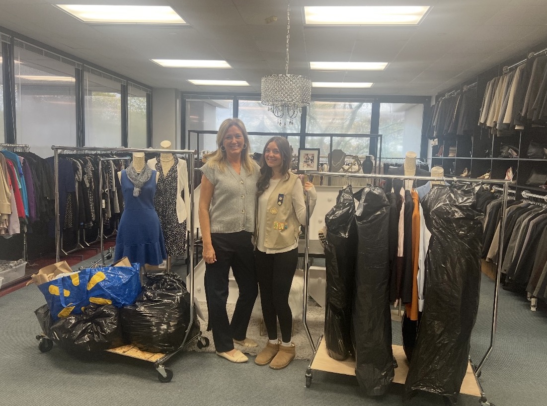 Alexandra with clothes