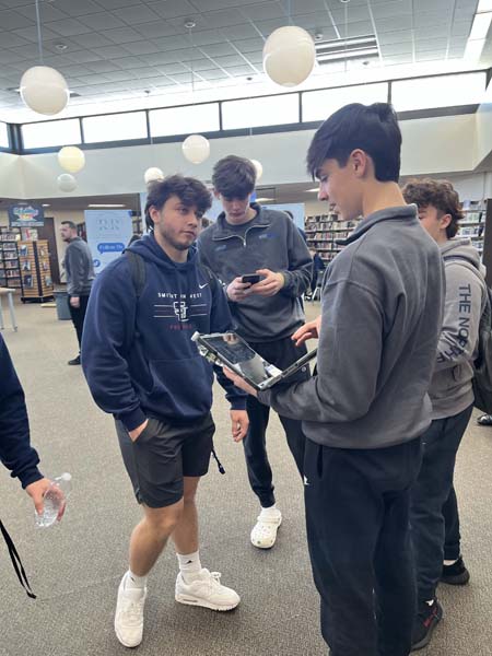 Students in HSW library