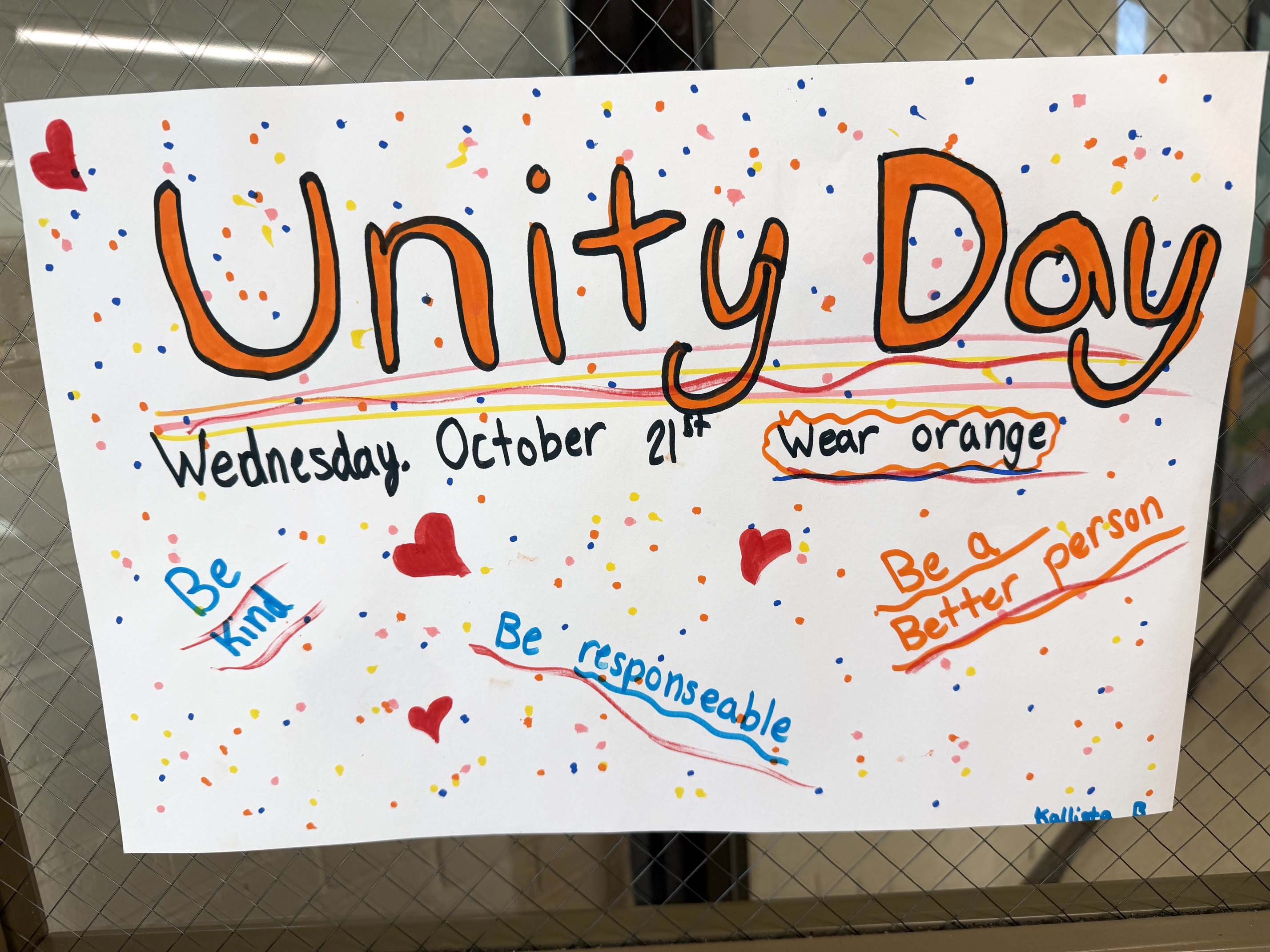 Unity Day sign