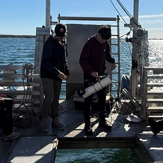 students on a boat