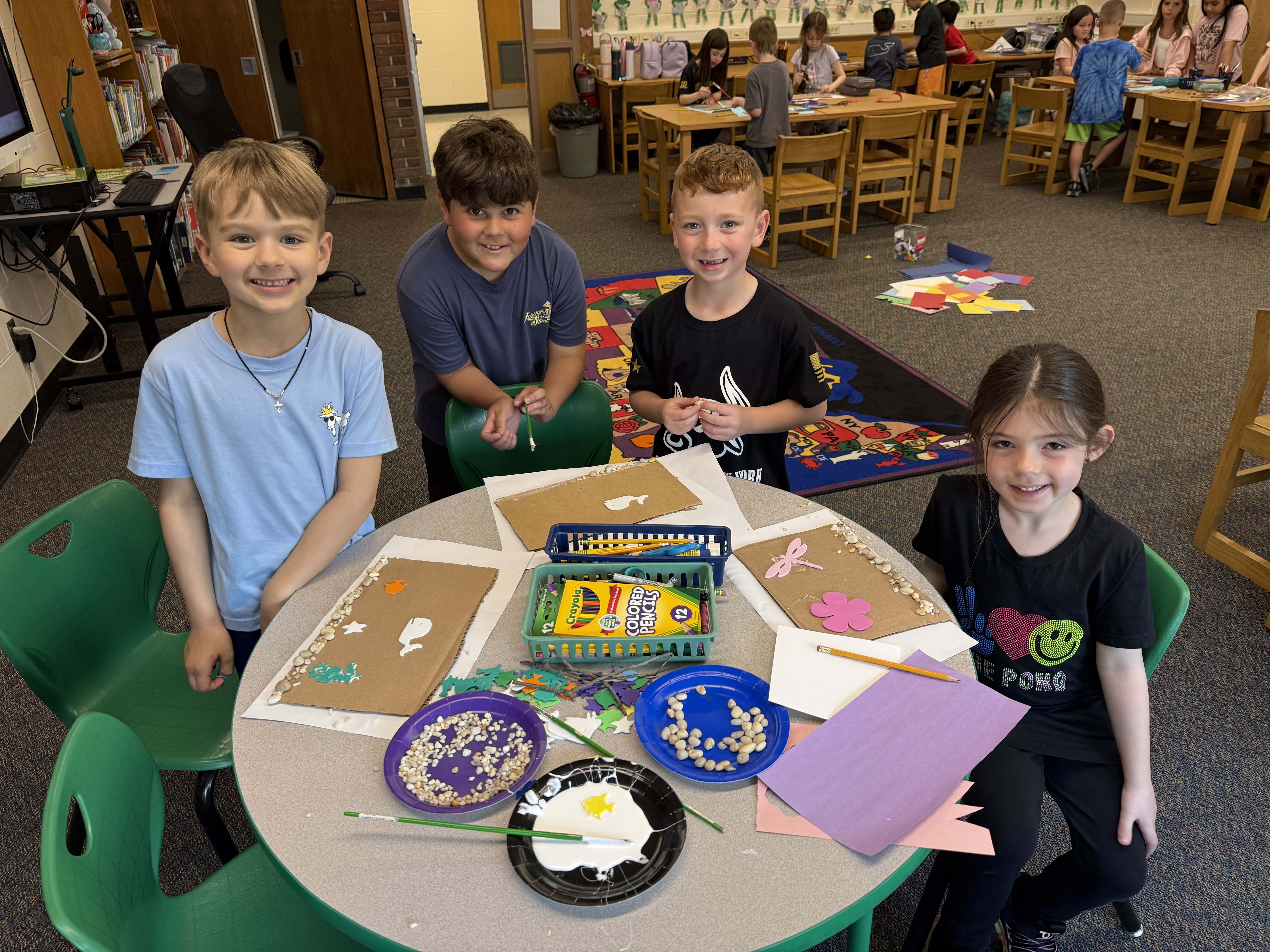 students doing a project