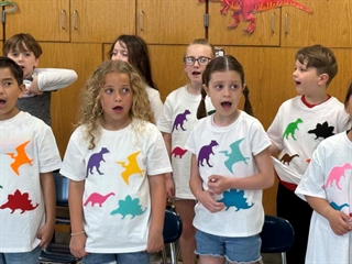 Students singing