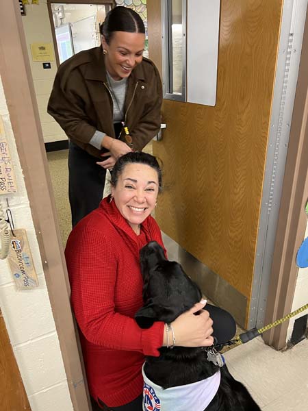 teachers with dog