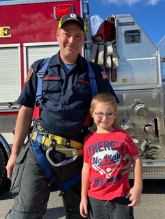 student and firefighter