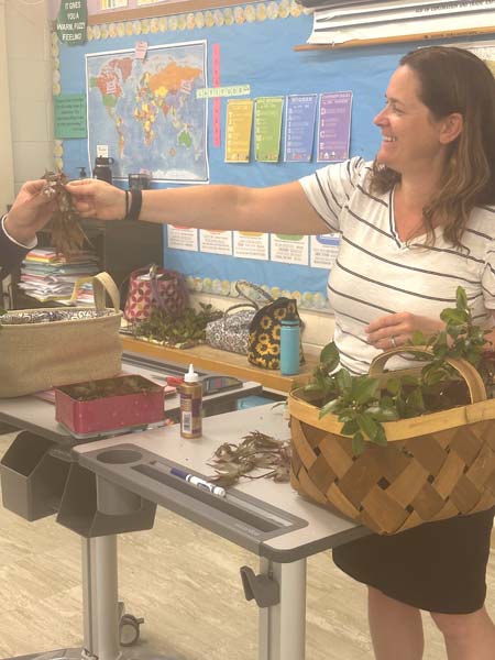 Teacher with students teaching