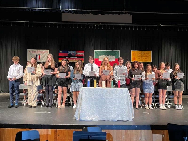 World Language Honor Society induction ceremony