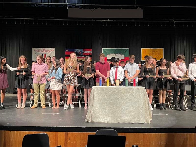 World Language Honor Society induction ceremony