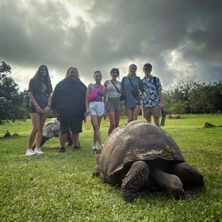 picture with giant turtle