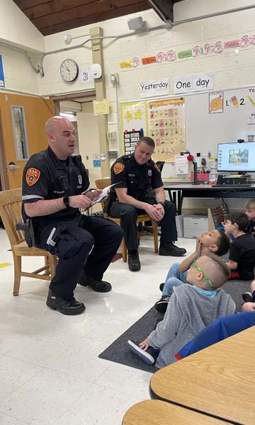 Police speaking to students