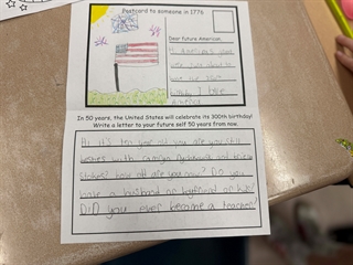 Student written letter