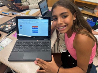 Student smiling