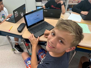 Student smiling