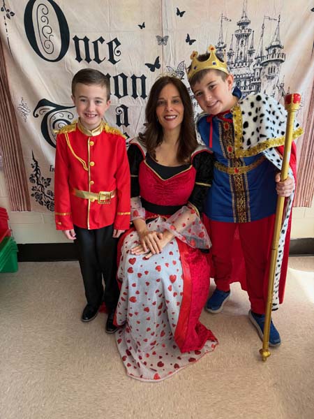 Principal Carpenter and students