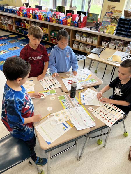 Students learning in class