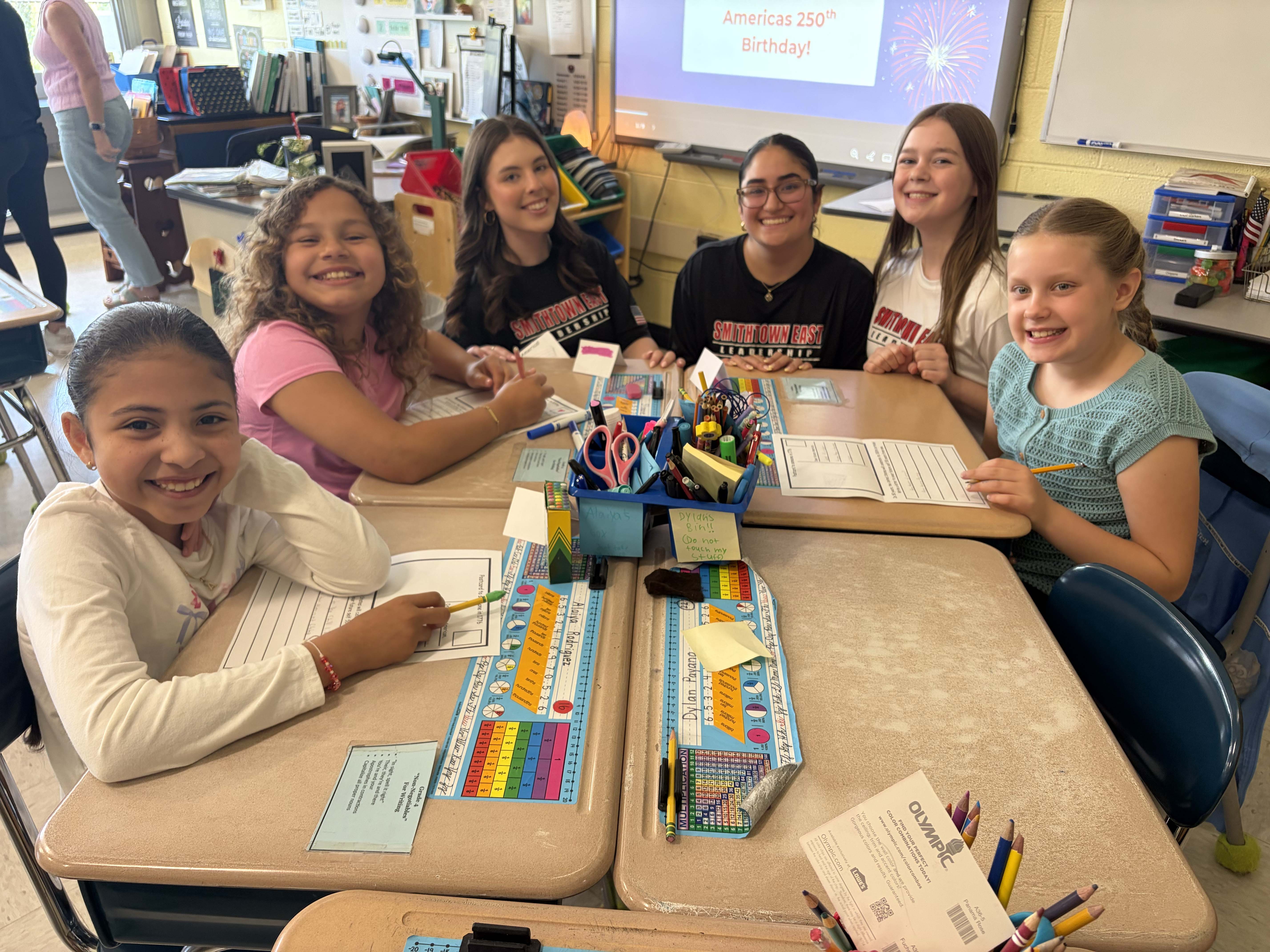 students in class