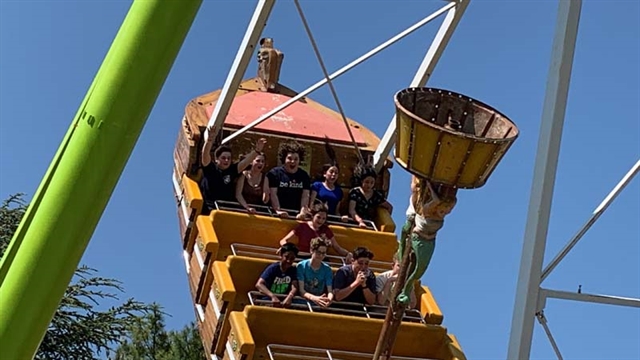 students on a ride