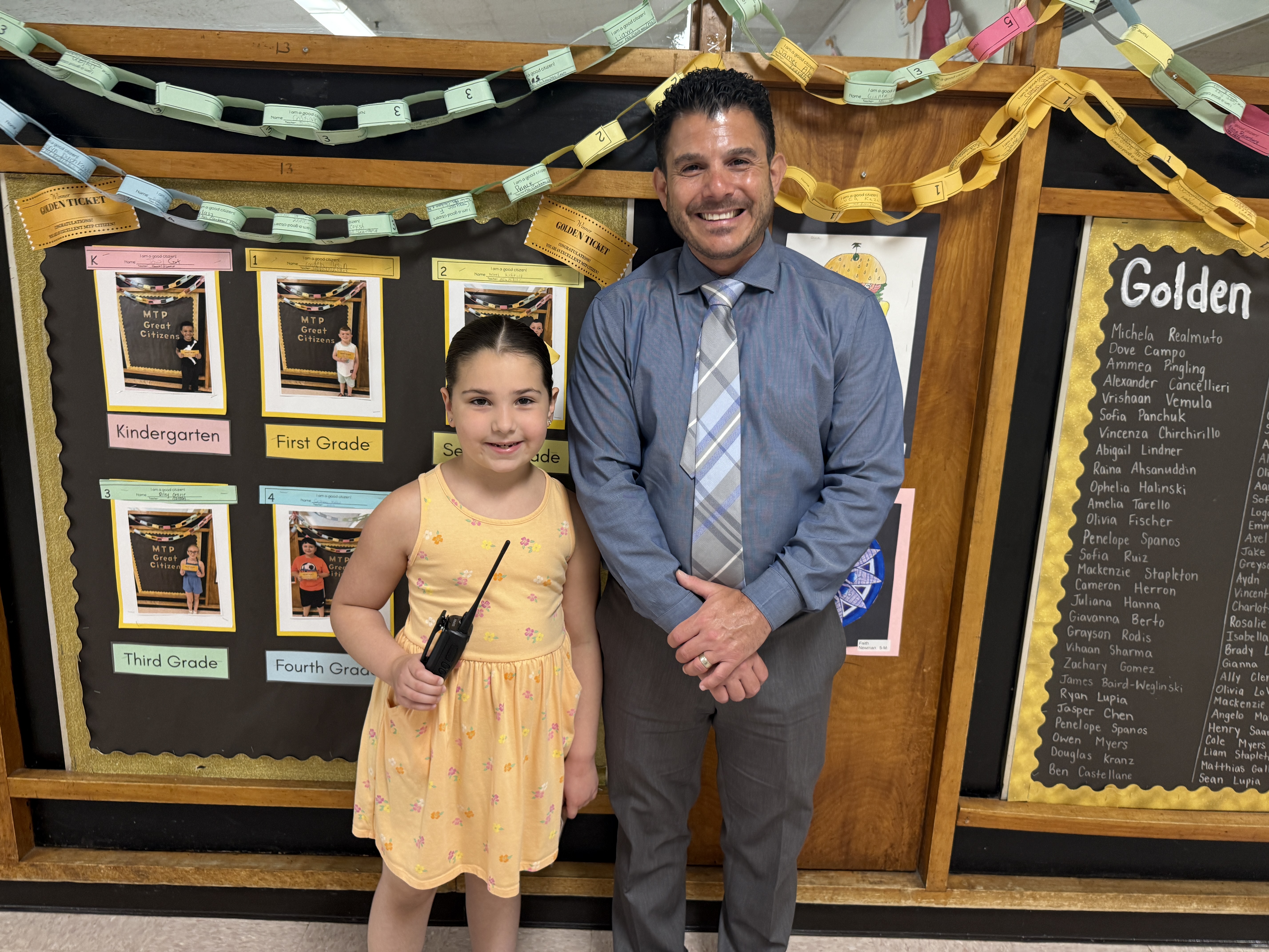 Principal Joe Ierano and student