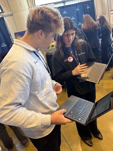 students on computers