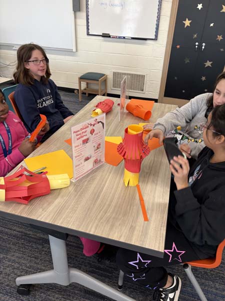 students working on project