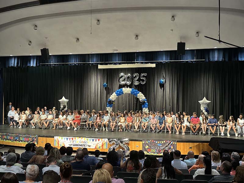 Students on stage
