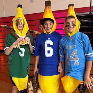 students dressed in halloween costumes
