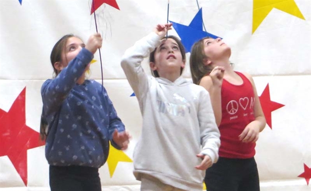 Students performing in circus