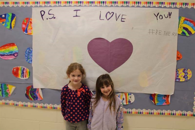 Students celebrating PS I Love You Day