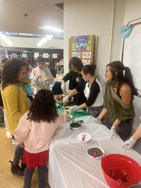 People serving food