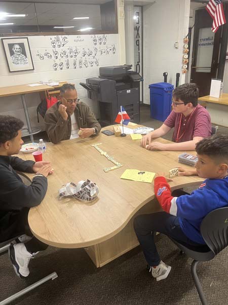 People working at a table