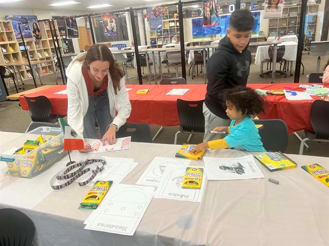 People working at a table