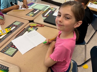 student smiling
