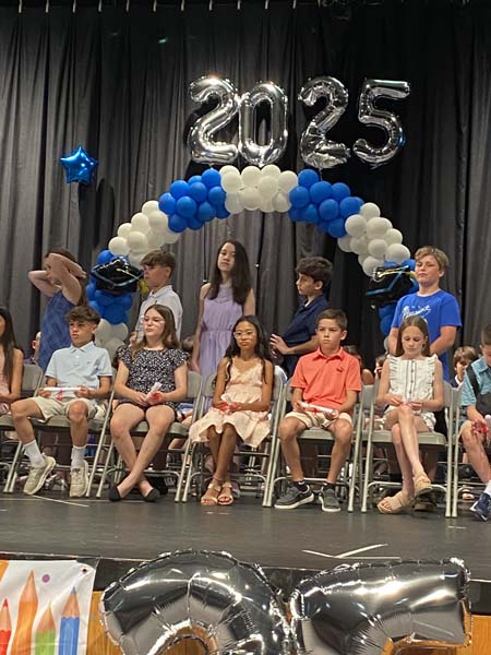 Students on stage