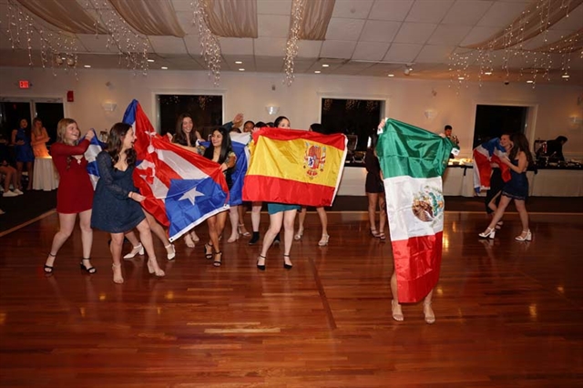 Students dancing at International Night
