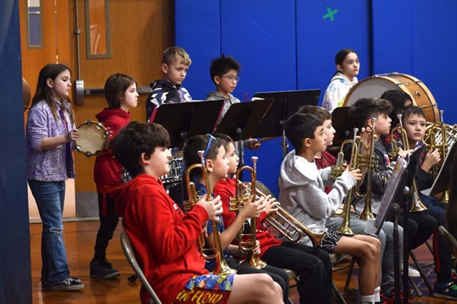 Student musicians performing
