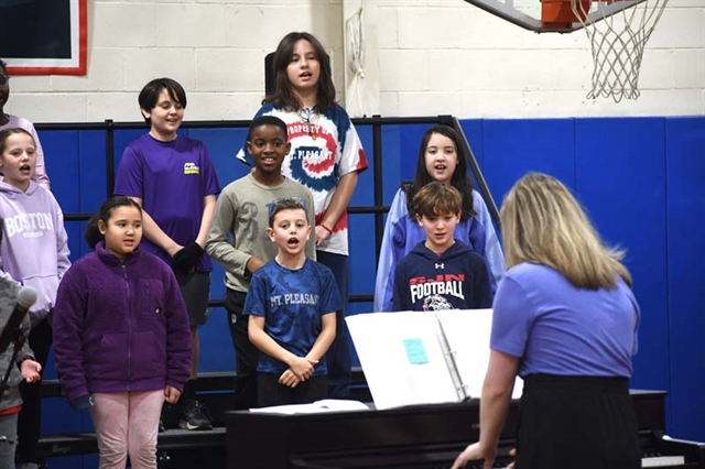 Student musicians performing