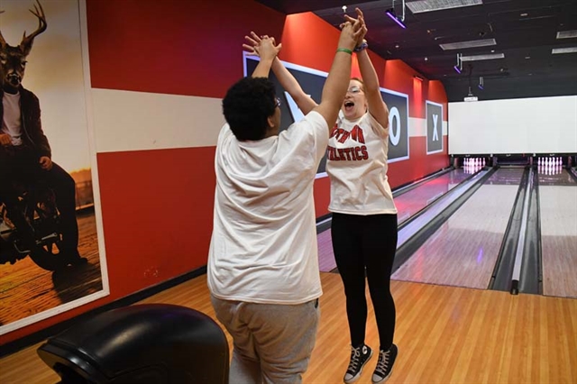 bowlers cheering