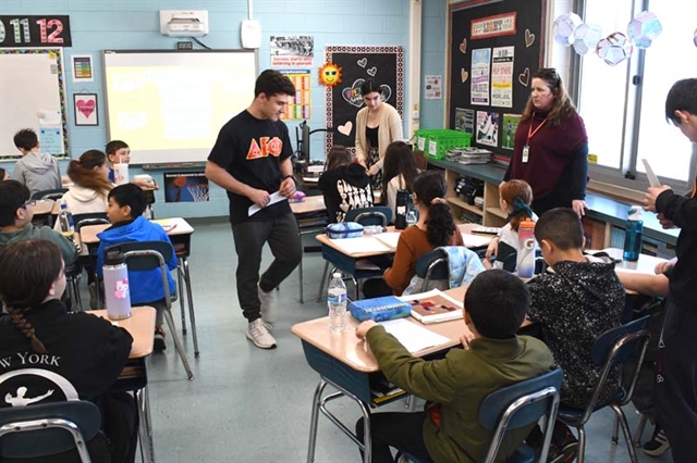 High School students in class teaching