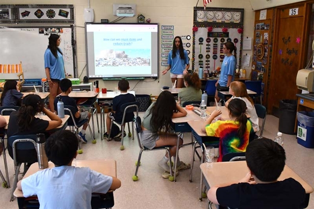 students learning about earth day