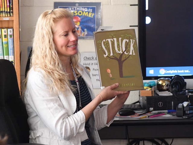 MTP Librarian Erica Lutz conducting presentation