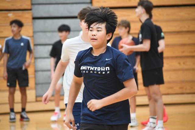 boys playing basketball