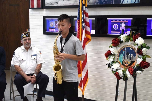 HSE student playing sax