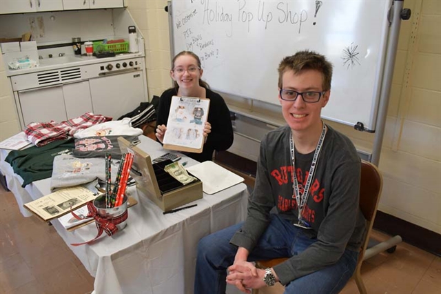 Students at table