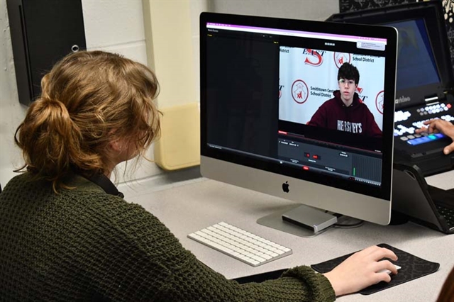 journalism students putting on a broadcast