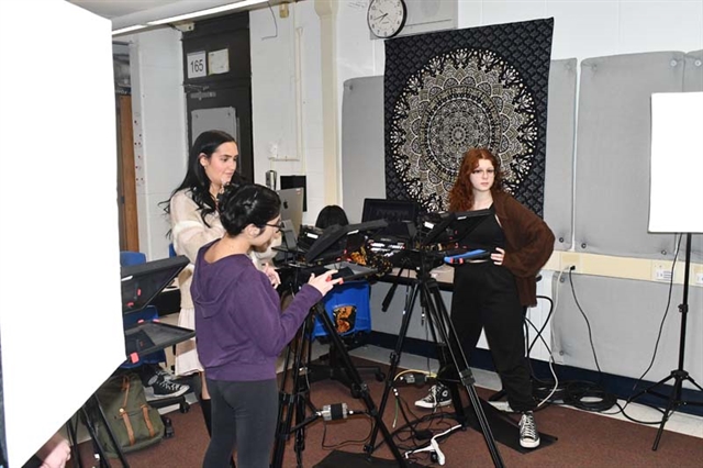 journalism students putting on a broadcast