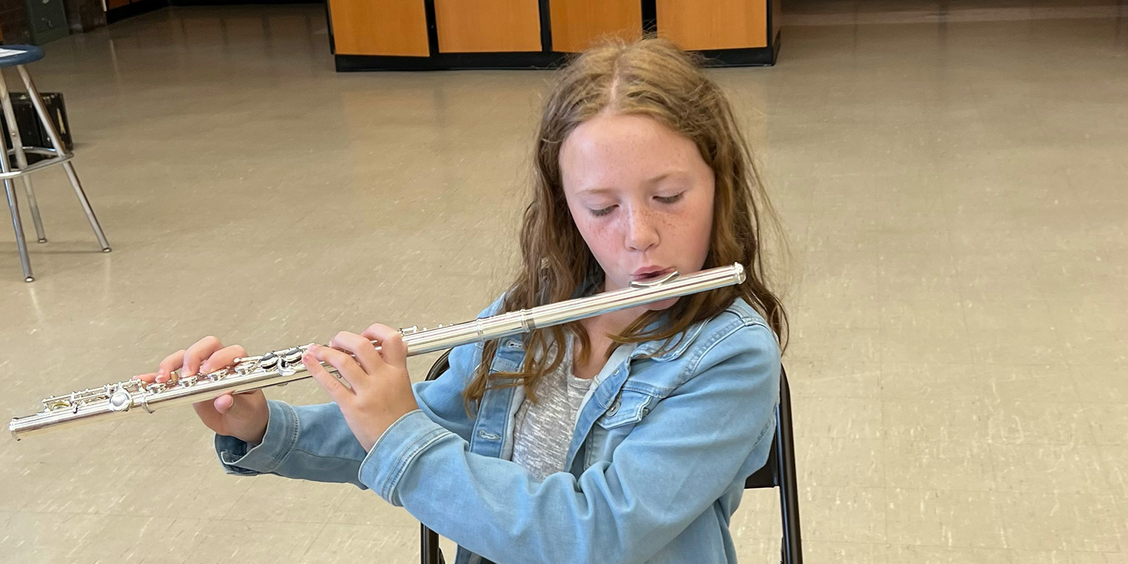 Girl playing flute