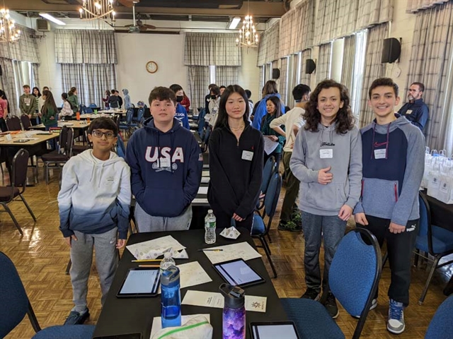 Students smiling for picture